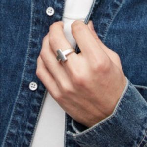 Allsaints- Lazlo Cross Sterling Silver Ring